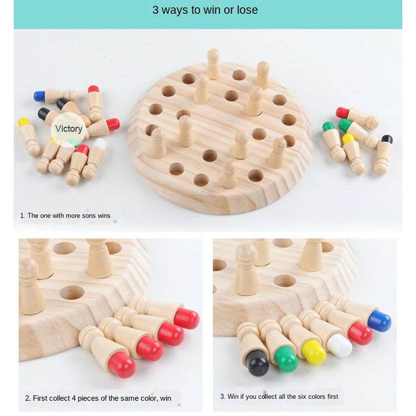 Wooden Memory Match Game