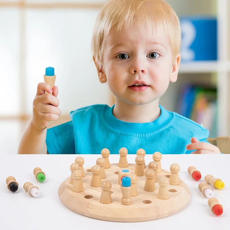 Wooden Memory Match Game