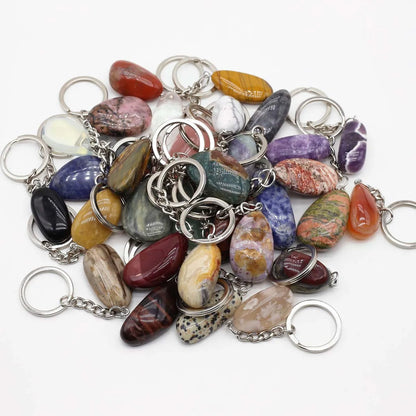 Reiki Crystal Keychain Set