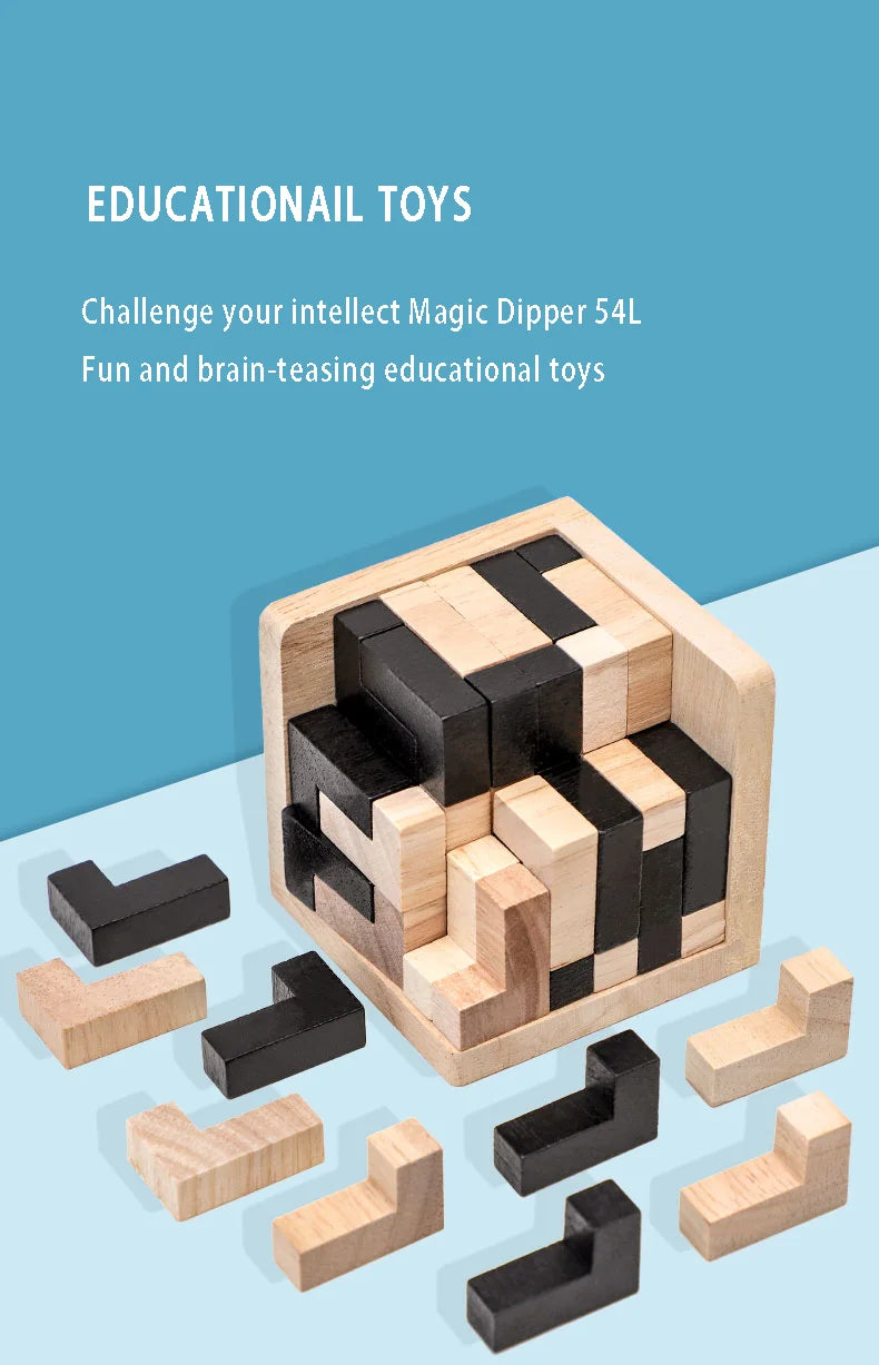 3D Wooden Interlocking Puzzle