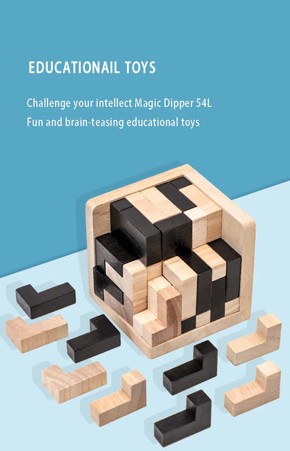 3D Wooden Interlocking Puzzle
