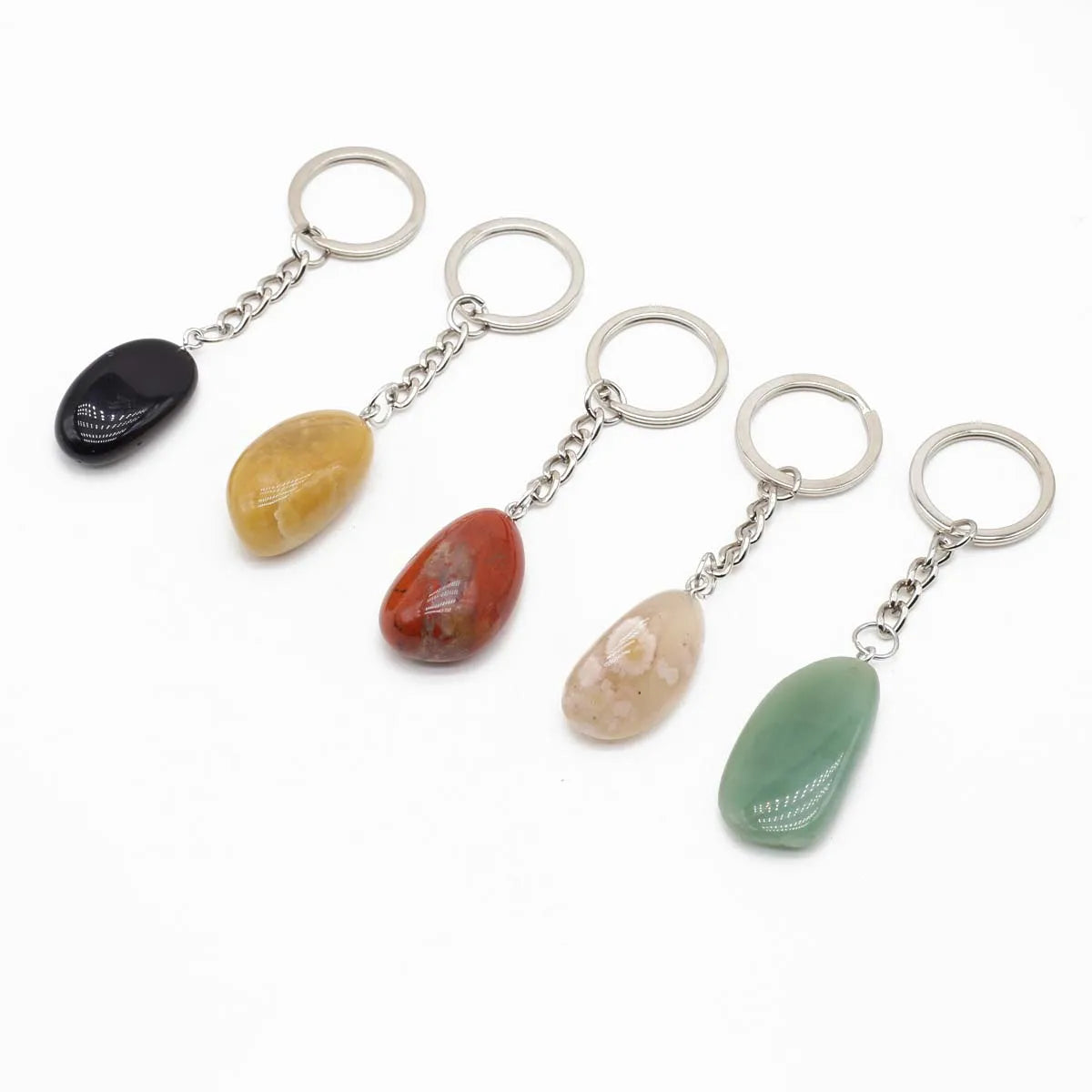 Reiki Crystal Keychain Set