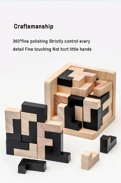 3D Wooden Interlocking Puzzle