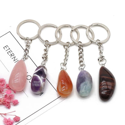 Reiki Crystal Keychain Set