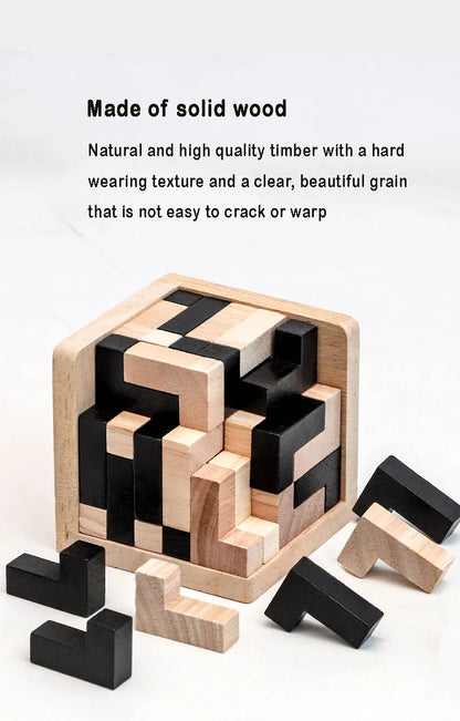 3D Wooden Interlocking Puzzle