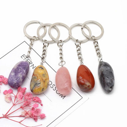Reiki Crystal Keychain Set