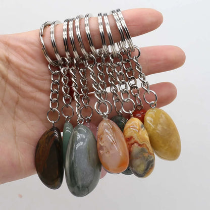 Reiki Crystal Keychain Set