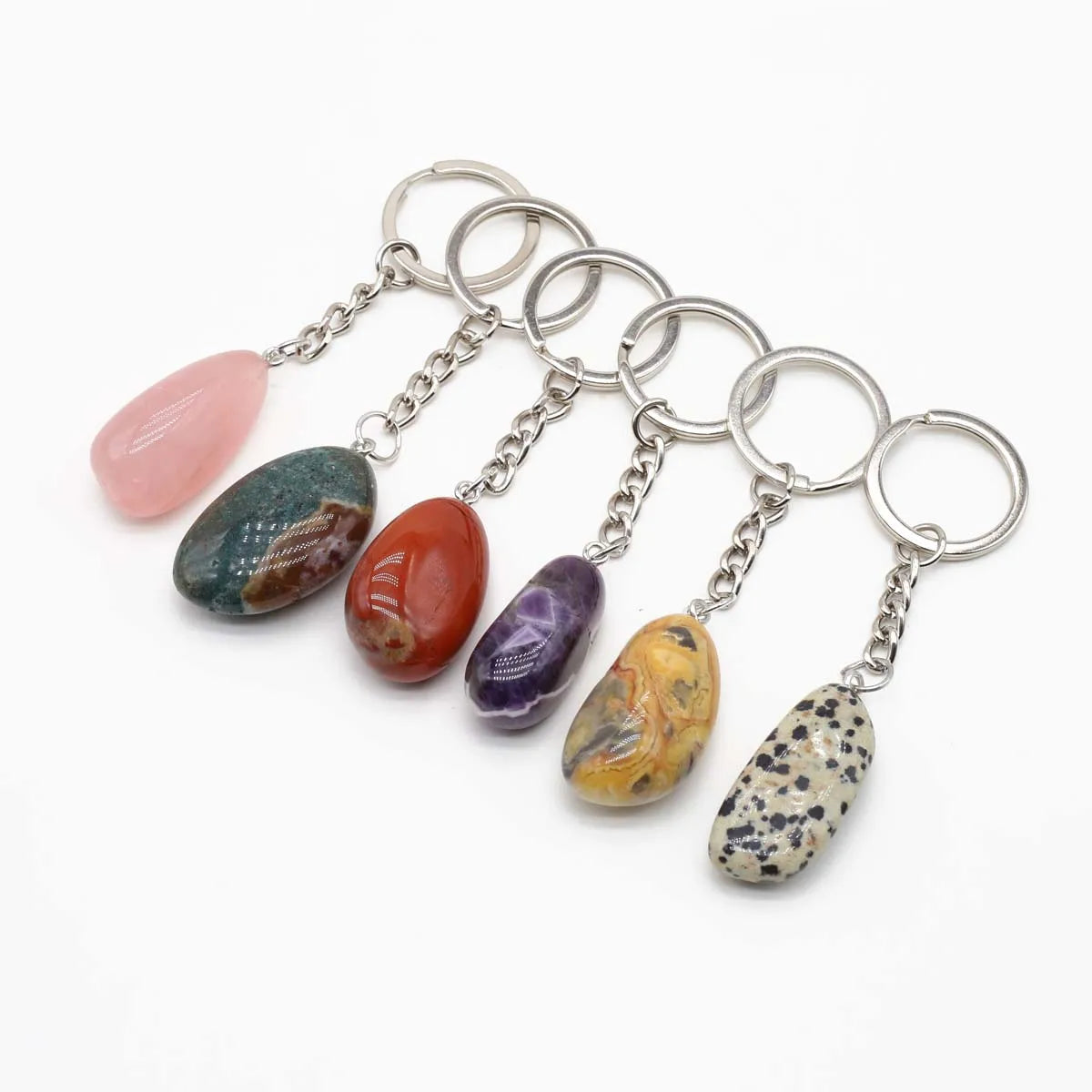 Reiki Crystal Keychain Set