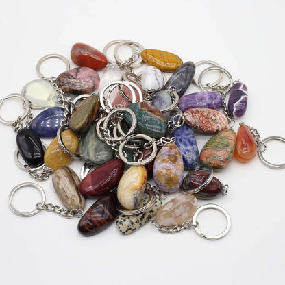 Reiki Crystal Keychain Set