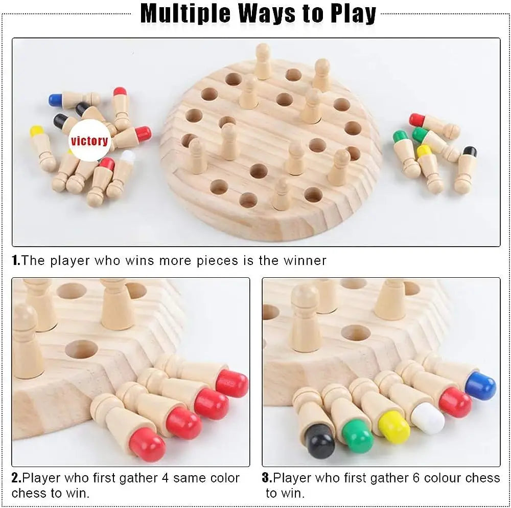 Wooden Memory Match Game