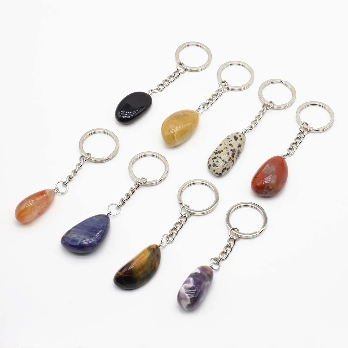 Reiki Crystal Keychain Set