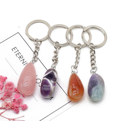 Reiki Crystal Keychain Set