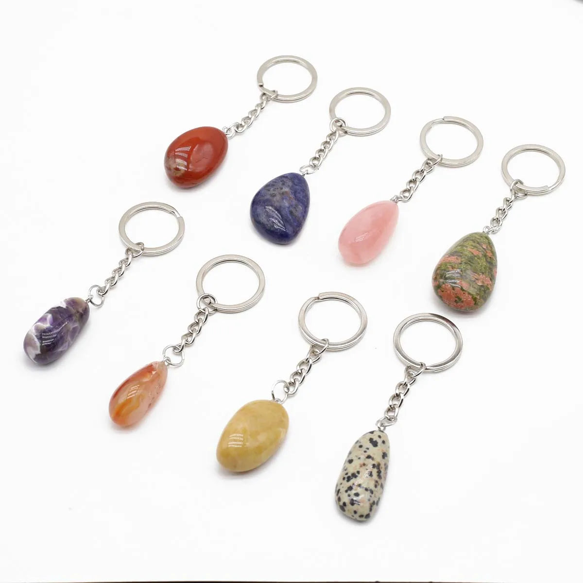 Reiki Crystal Keychain Set