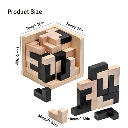 3D Wooden Interlocking Puzzle