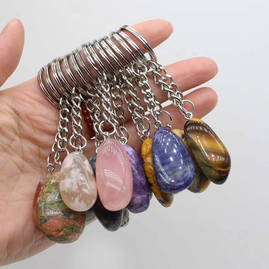 Reiki Crystal Keychain Set