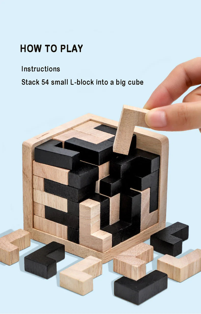3D Wooden Interlocking Puzzle